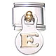 Dangle letter - E - 9mm classic Italian charm